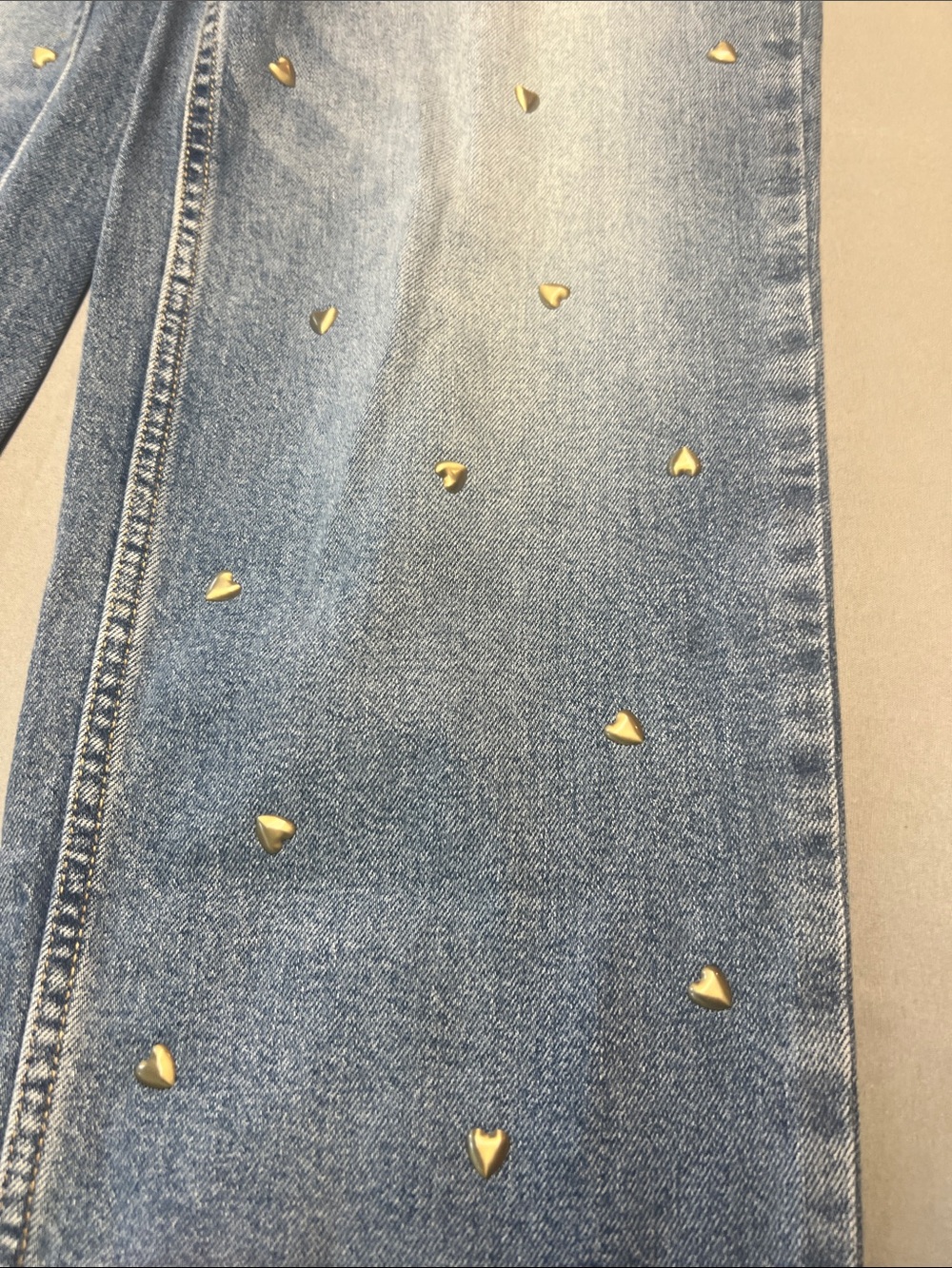 Universal Thread Light Blue Wide-Leg Jeans with Gold Studs - Picture 2 of 11